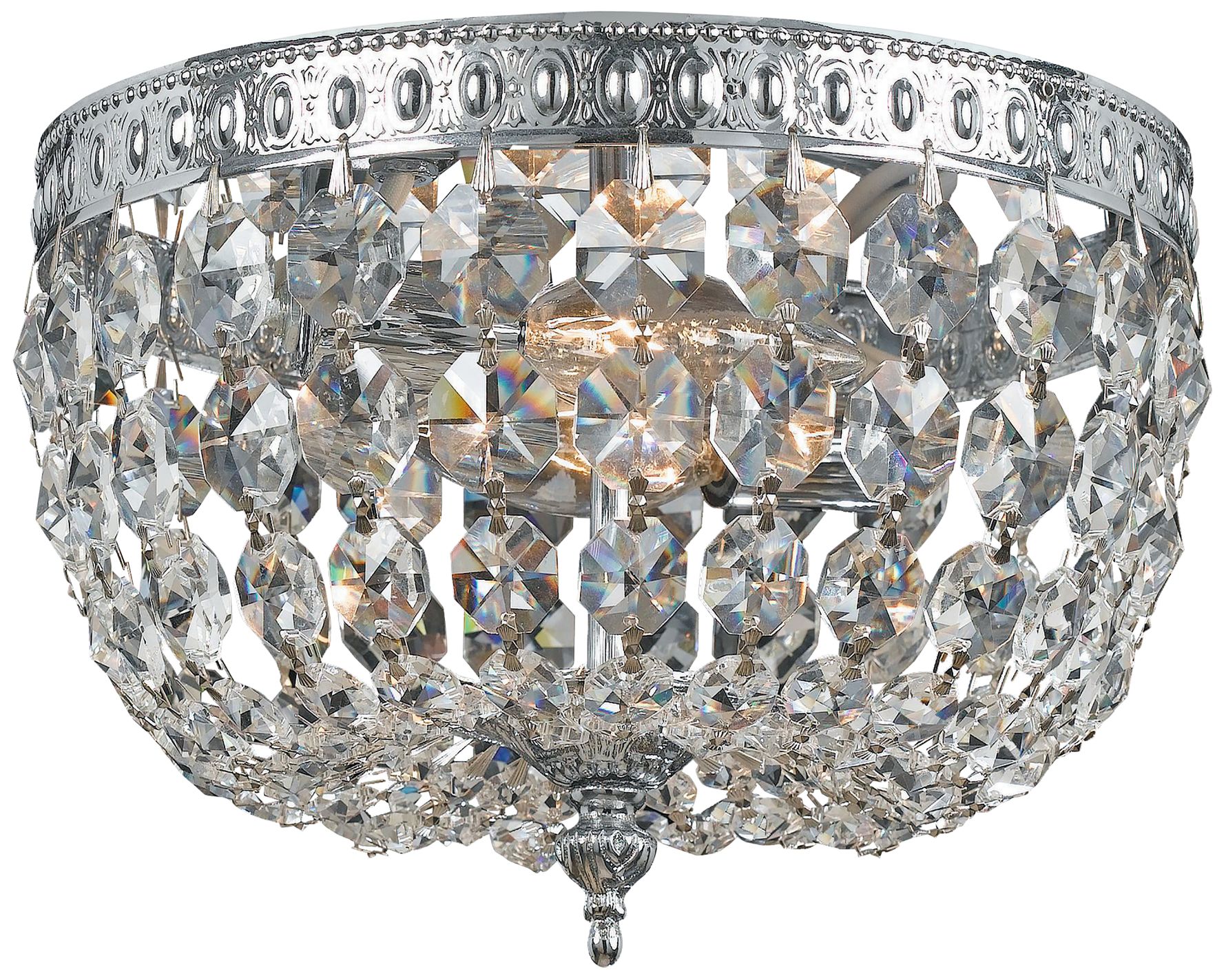 Crystorama Ceiling Mount 8" Wide Spectra Crystal Light