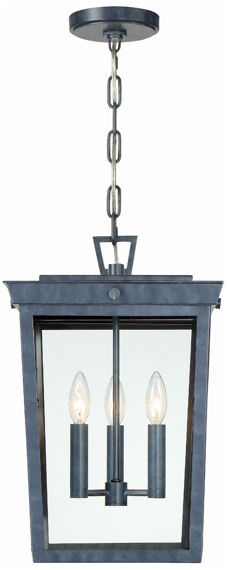 Crystorama Belmont Graphite 3-Light Outdoor Hanging Light