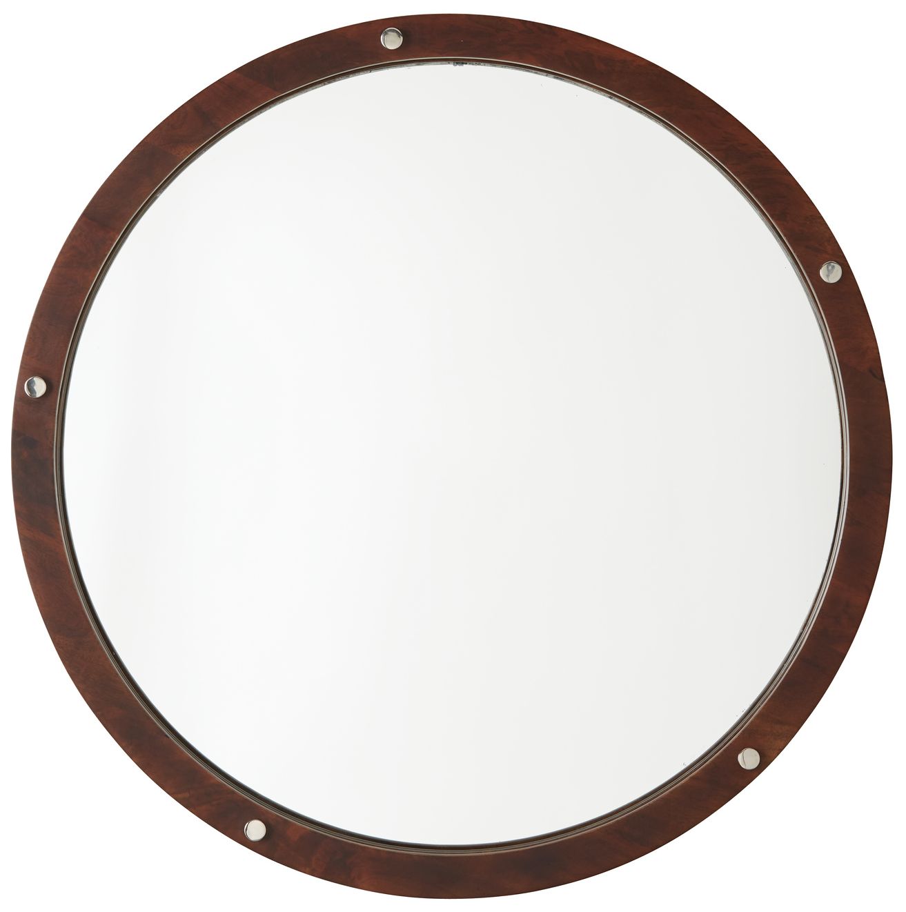 Capital Dalton Dark Wood 29 3/4" Round Wall Mirror