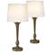Brubaker Papyrus Table Lamps Set of 2 With Built In 3-Prong Outlet