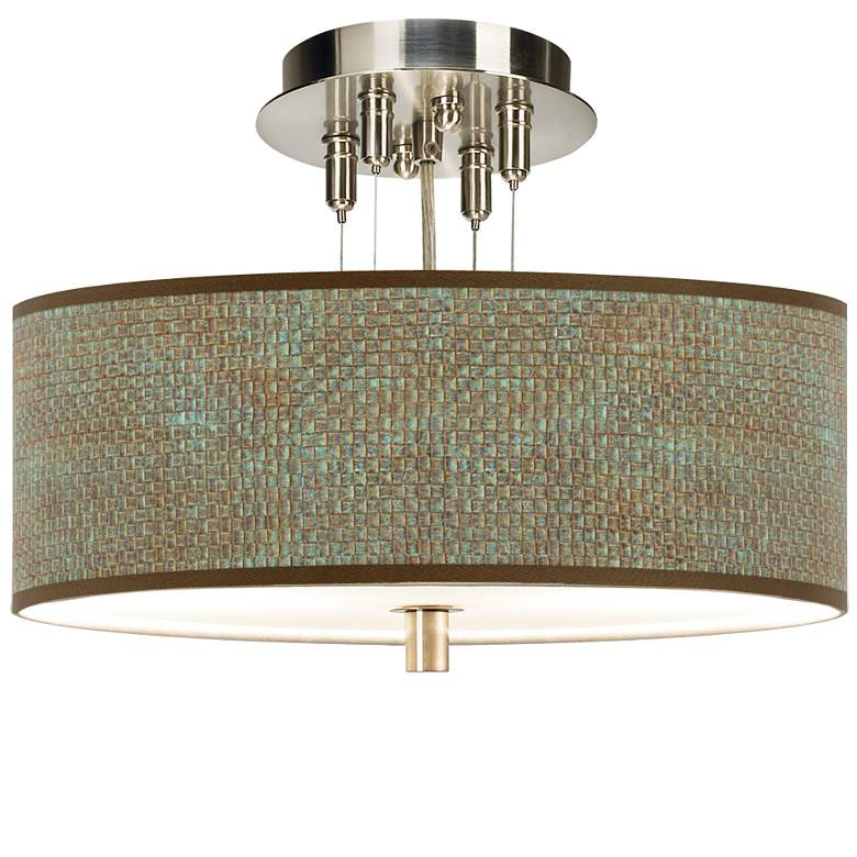 Interweave Patina Giclee 14&quot; Wide Ceiling Light