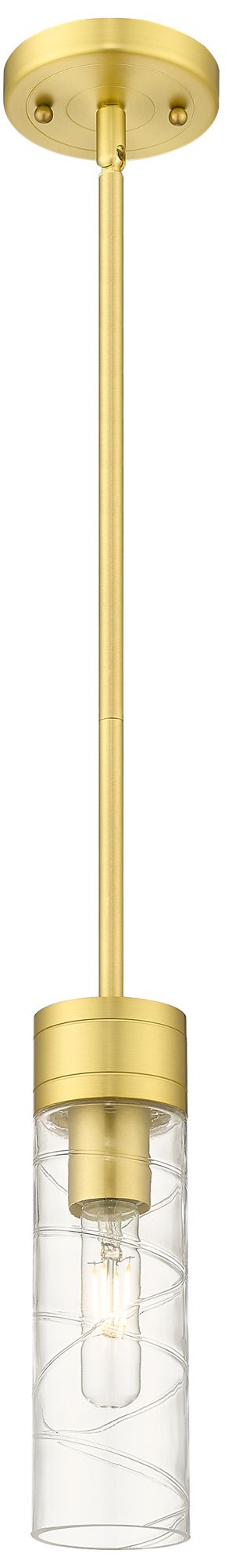 Innovations Lighting Ballston Boreas 3" Stem Hung Mini Pendant Bronze W/ 11"h Deco Swirl Shade In Multi