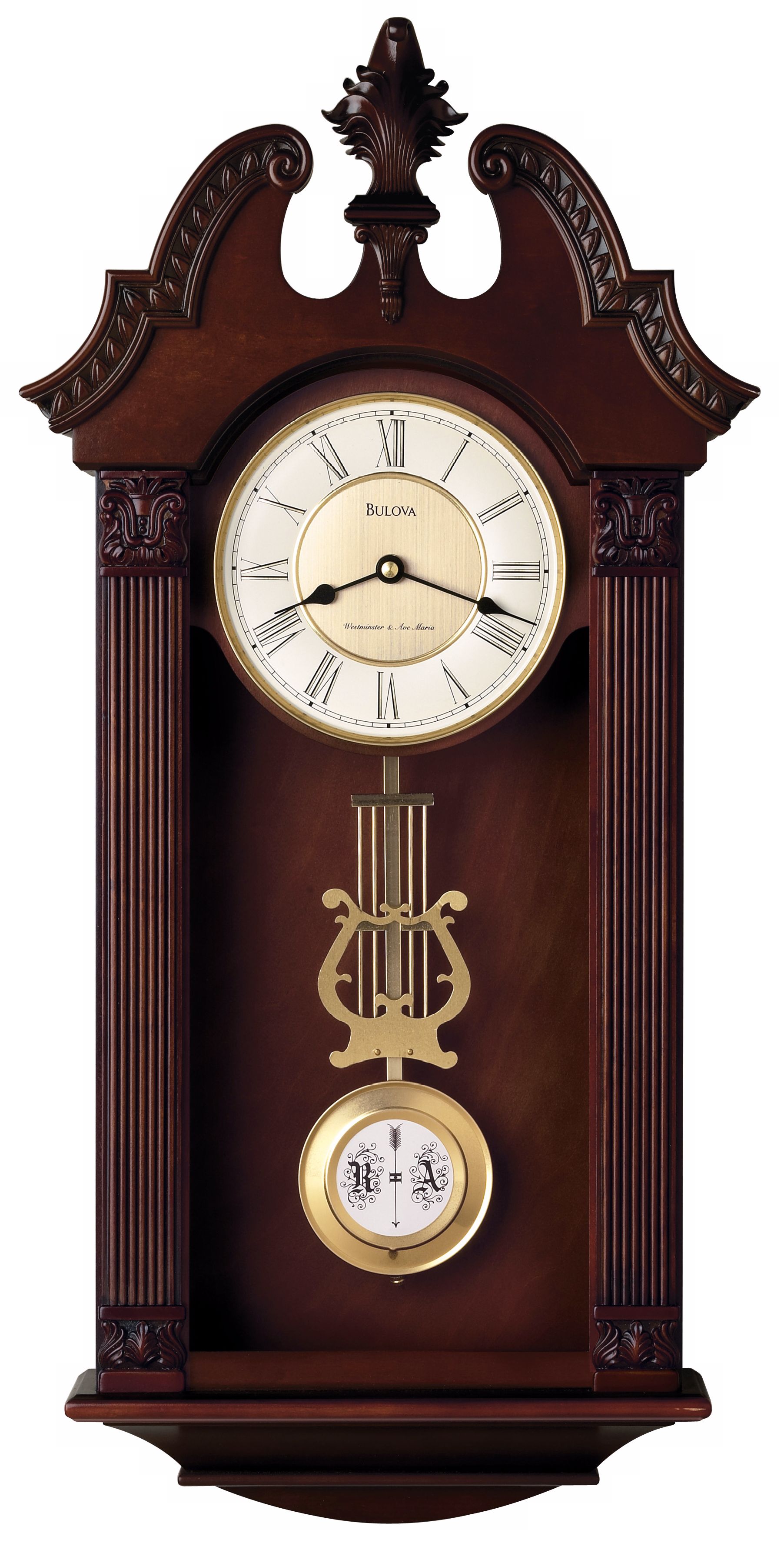 Bulova Ridgedale 24 3/4" High Chime Wall Clock