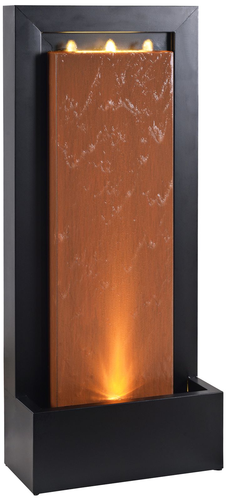 Andora 47 1/4" High Rust and Black LED Waterfall Fountain