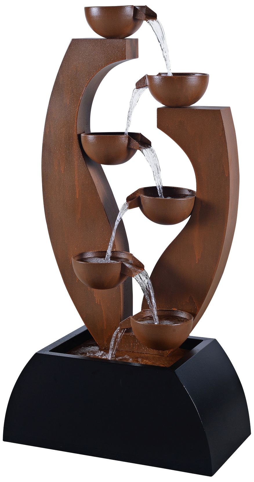 Haynes 44"H Rust and Black Cascading Floor Water Fountain