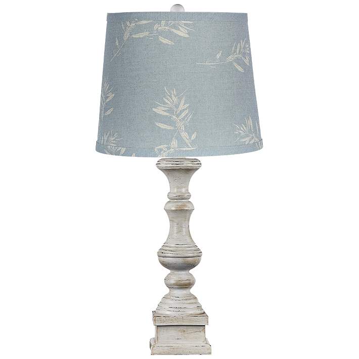 Austin Antique White Table Lamp With, Country Cottage Table Lamps