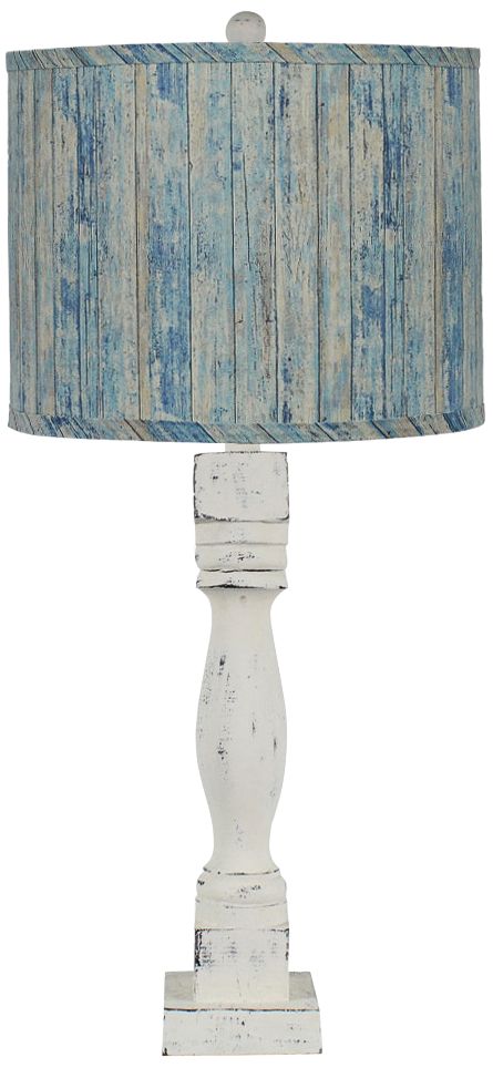 Gables White Country Planks Shade Table Lamp