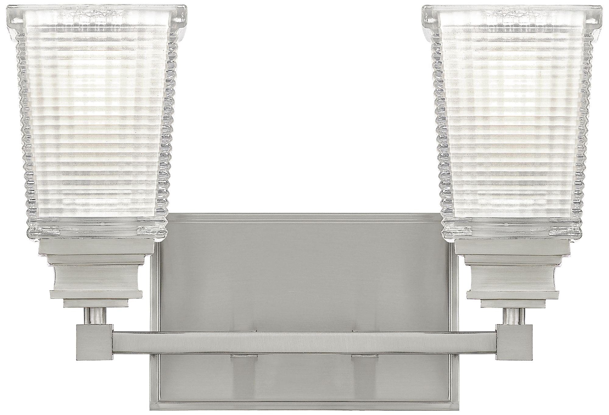 Quoizel Abbott 8 3 4 H Brushed Nickel 2 Light Wall Sconce 85f94