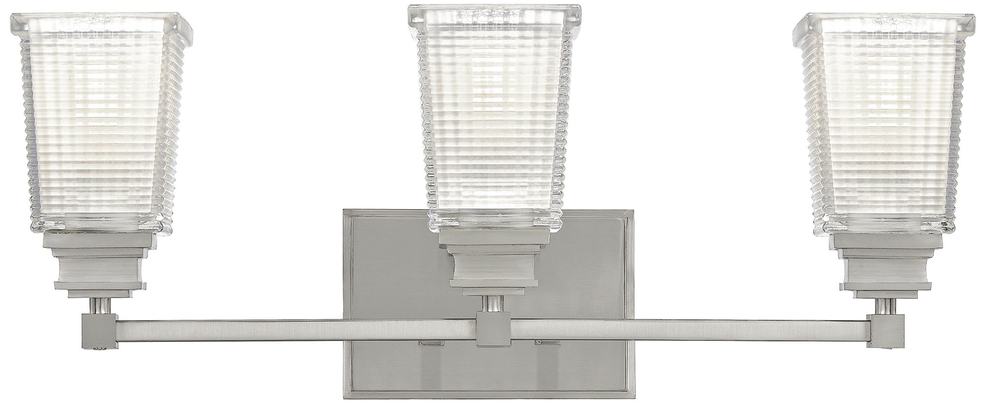 Quoizel Abbott 22" Wide Brushed Nickel 3-Light Bath Light