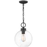Quoizel Barre 13 3/4&quot; High Gray Ash Outdoor Hanging Light