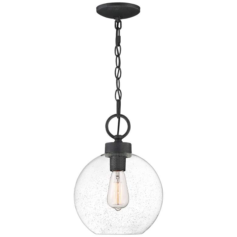 Quoizel Barre 13 3/4&quot; High Gray Ash Outdoor Hanging Light