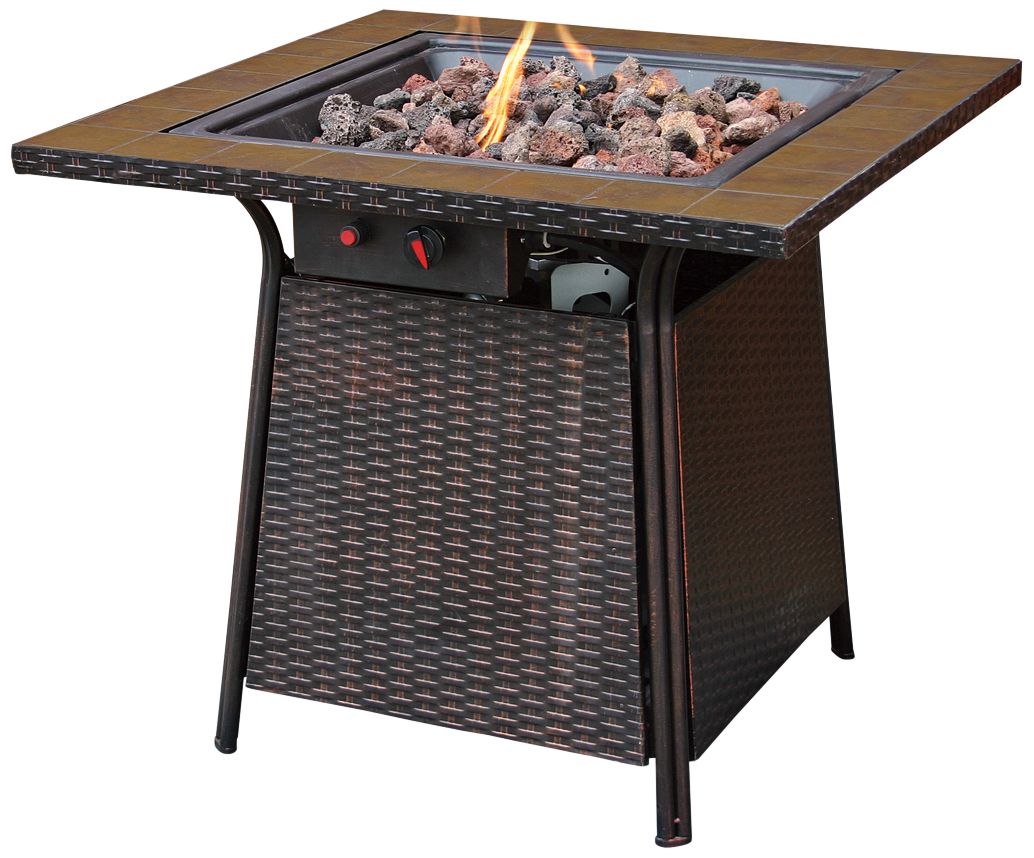 Mantel 32" Wide Propane Fire Pit Table