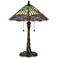 Quoizel Skimmer 23" High Bronze Accent Tiffany-Style Table Lamp