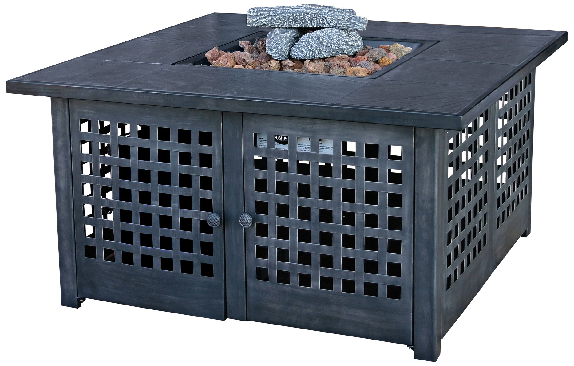 Tile Mantel 41 1/4" Wide LP Gas Fire Pit