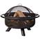 Geometric 36" Wide Wood Burning Outdoor Fire Pit