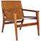 Culkin Brown and Light Brown Leather Sling Chair