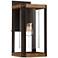 Marion Square 16 1/2"H Black and Walnut Outdoor Wall Light