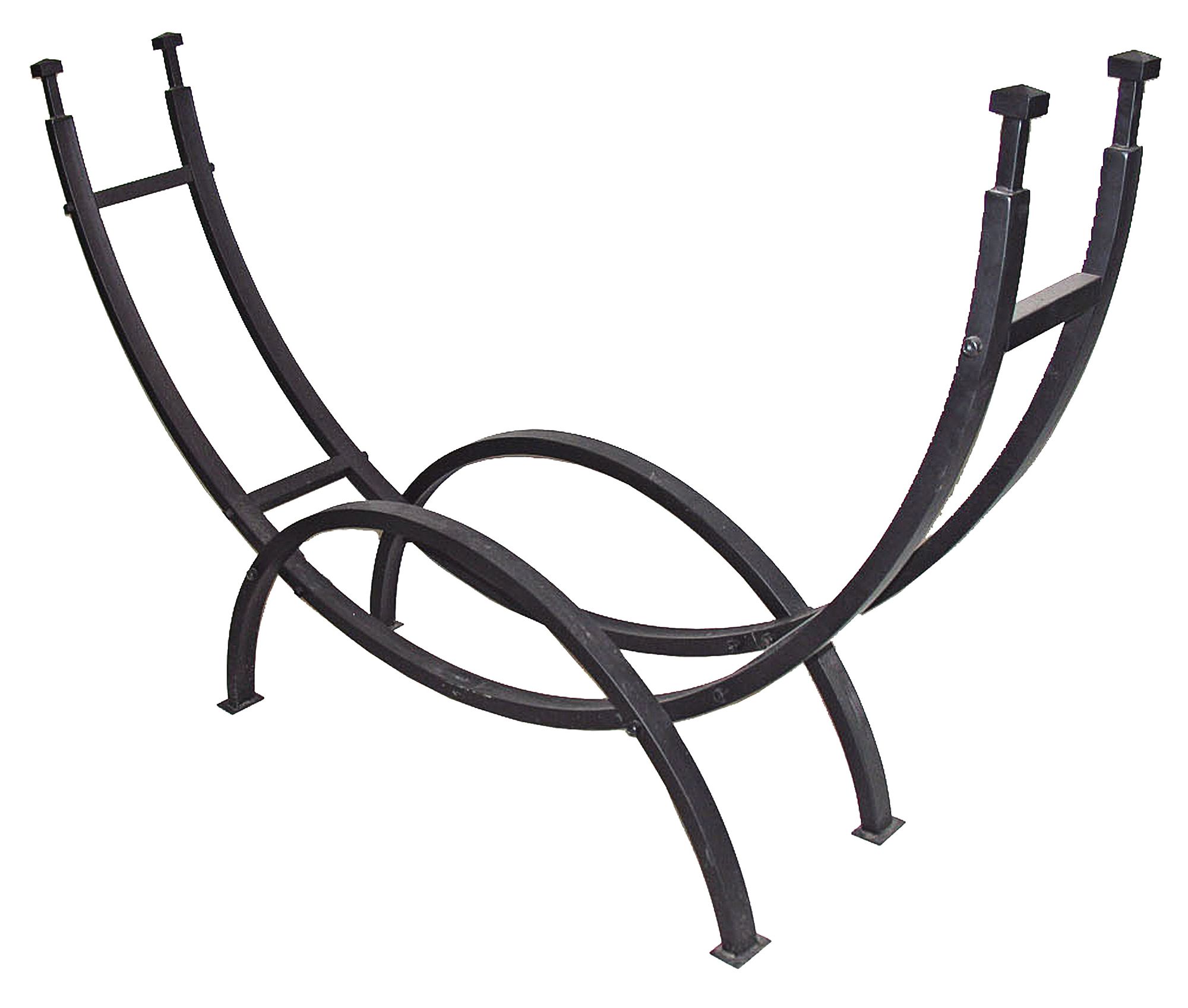 UniFlame 70" Wide Black Outdoor Log Rack