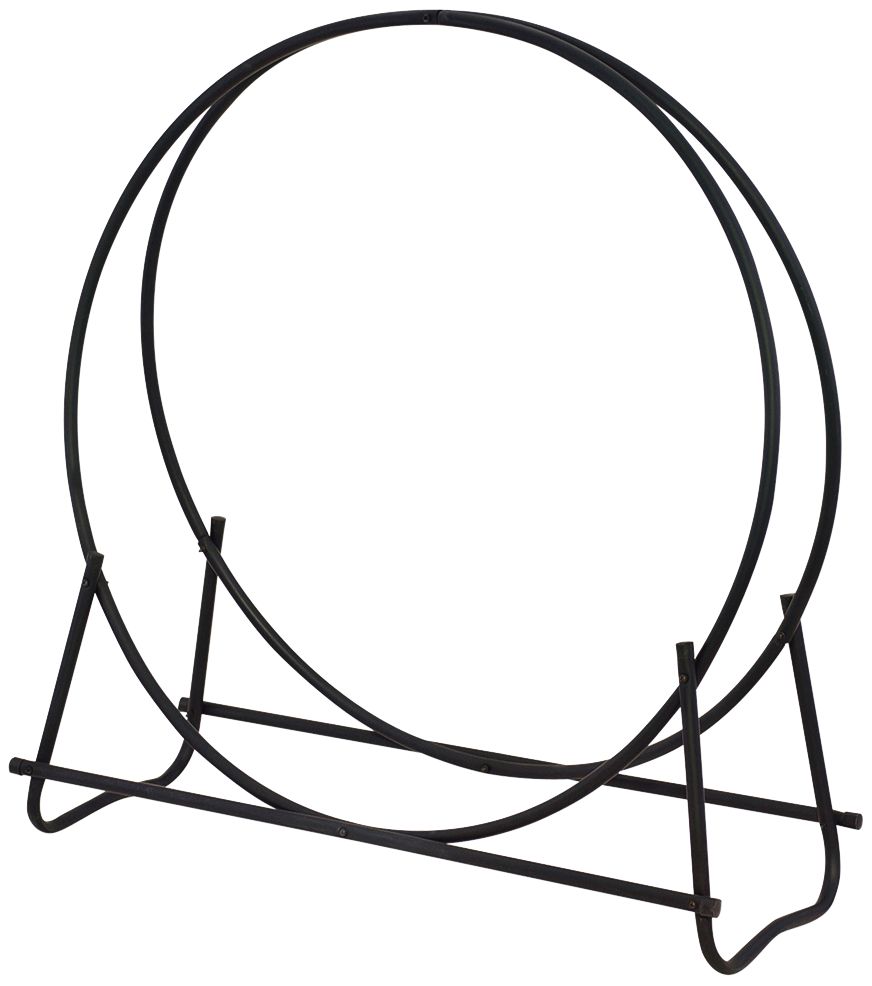 UniFlame 48" Wide Black Outdoor Tubular Log Hoop