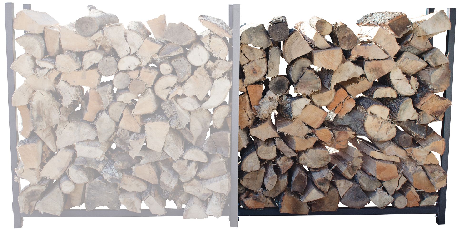 UniFlame 47 3/4" Wide Black Outdoor Log Rack Extension