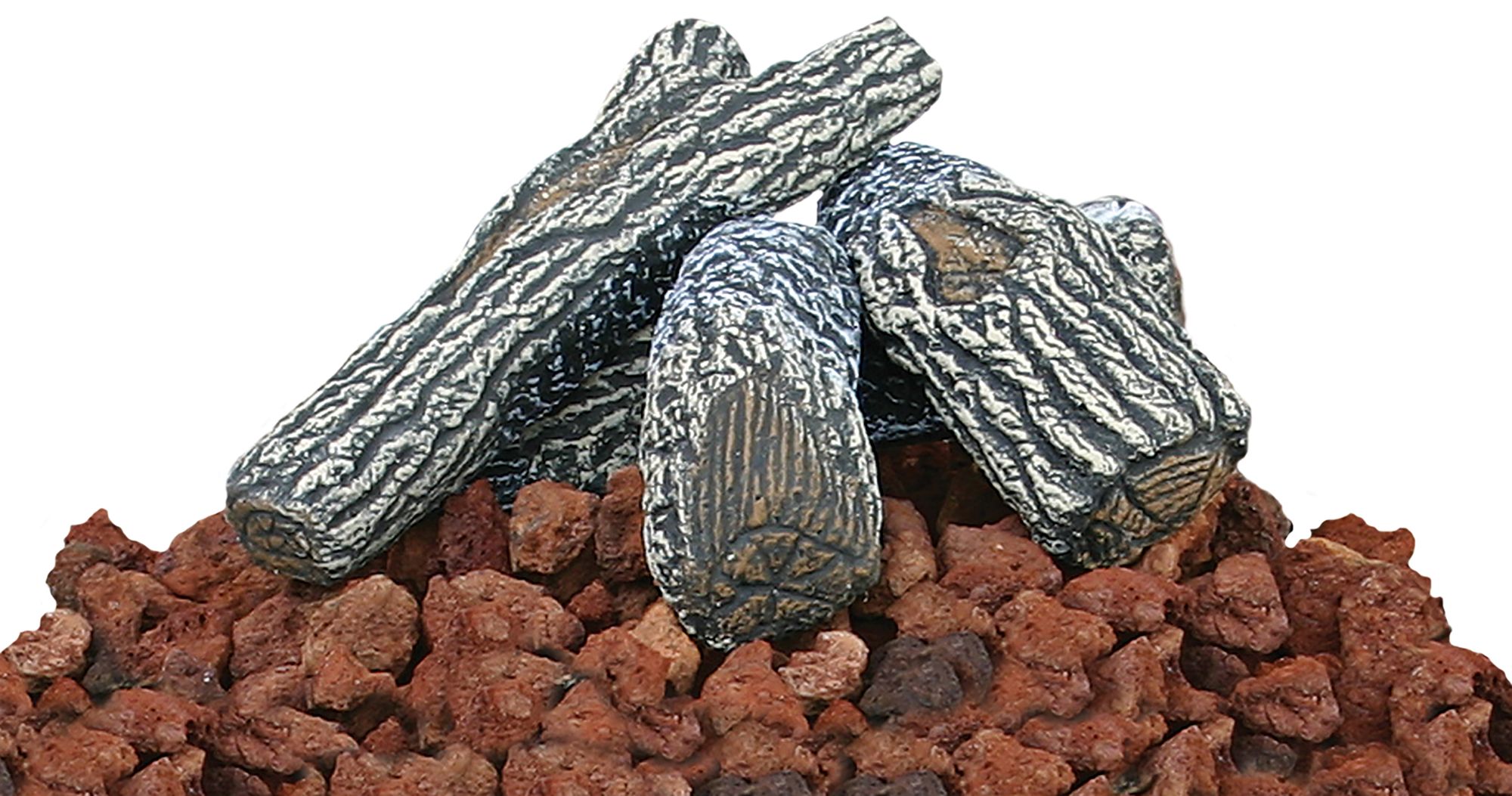 UniFlame Lava Rock and Log Kit for Outdoor Fire Pits
