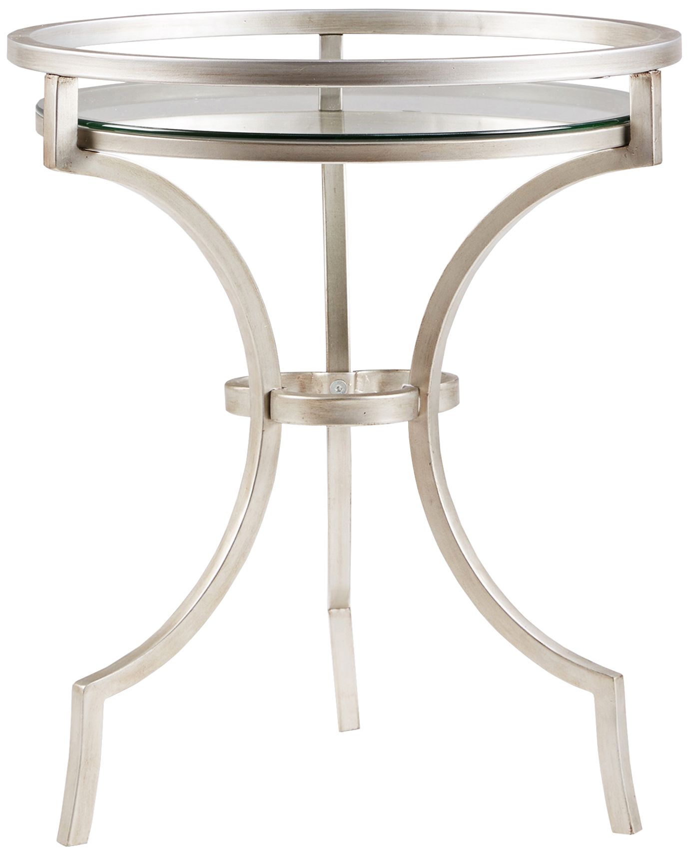 Harold 17" Wide Silver Metal Round Accent Table - #85T86 | Lamps Plus