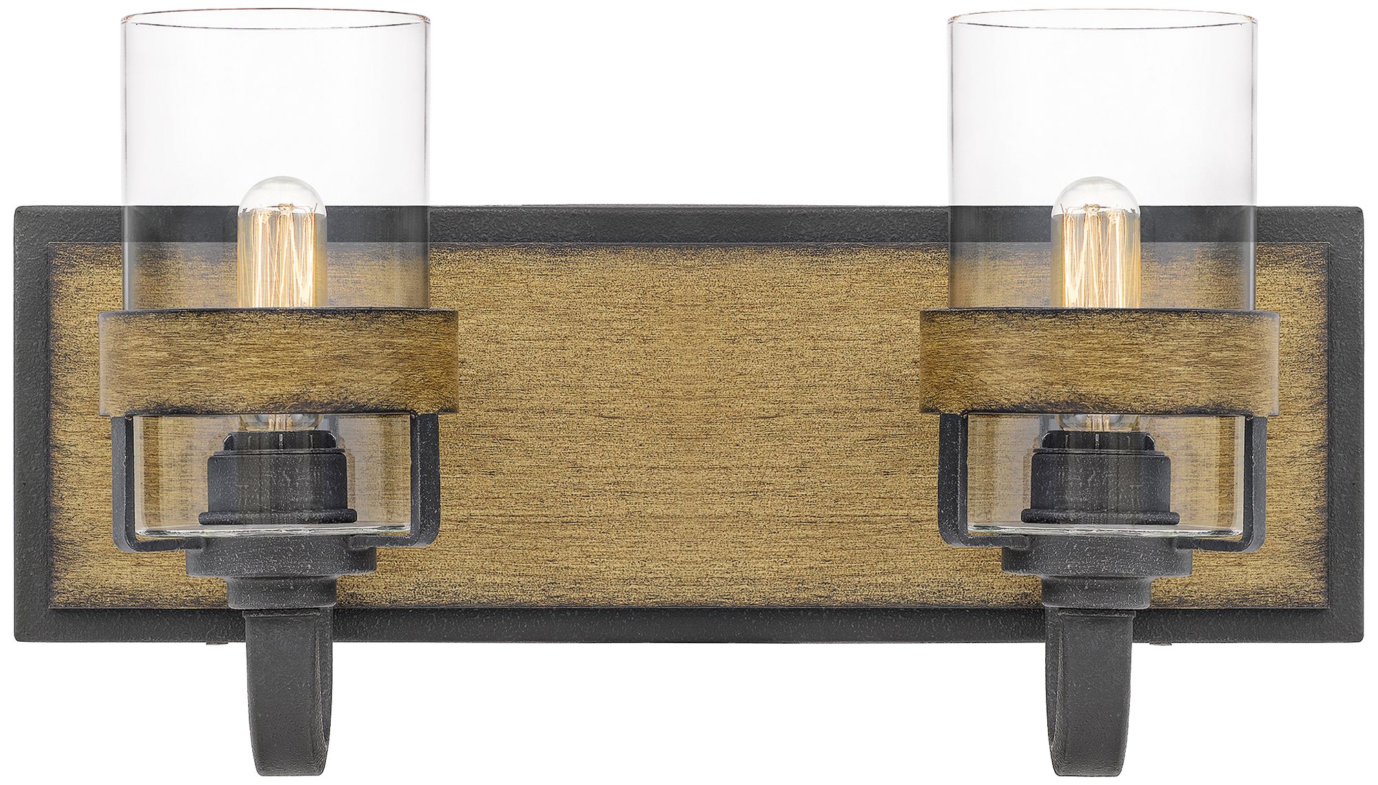 Finch 8 3/4"H Aged Walnut and Gray Ash 2-Light Wall Sconce