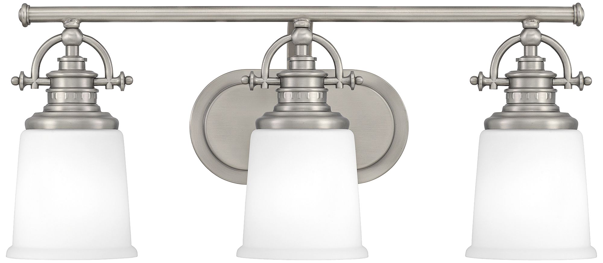 Quoizel Grant 23" Wide Antique Nickel 3-Light Bath Light