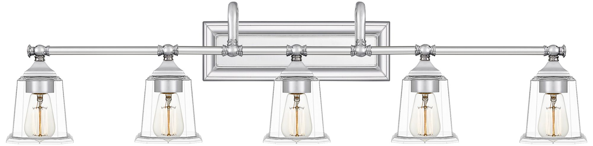 Quoizel Nicholas 41 3/4"W Polished Chrome 5-Light Bath Light