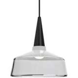Besa Baron 10 10&quot;W Black and White Glass LED Mini Pendant