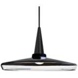 Baron 14 13 3/4&quot;W Black and Clear Glass LED Pendant Light