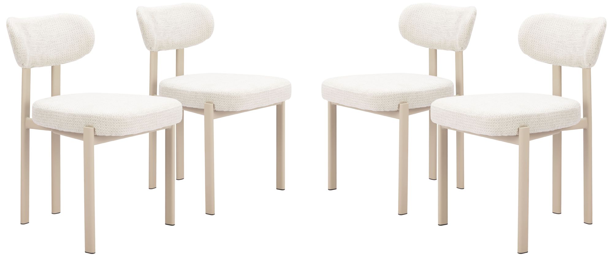 Zuo Aurea Dining Chair (set Of 4) Light Gray