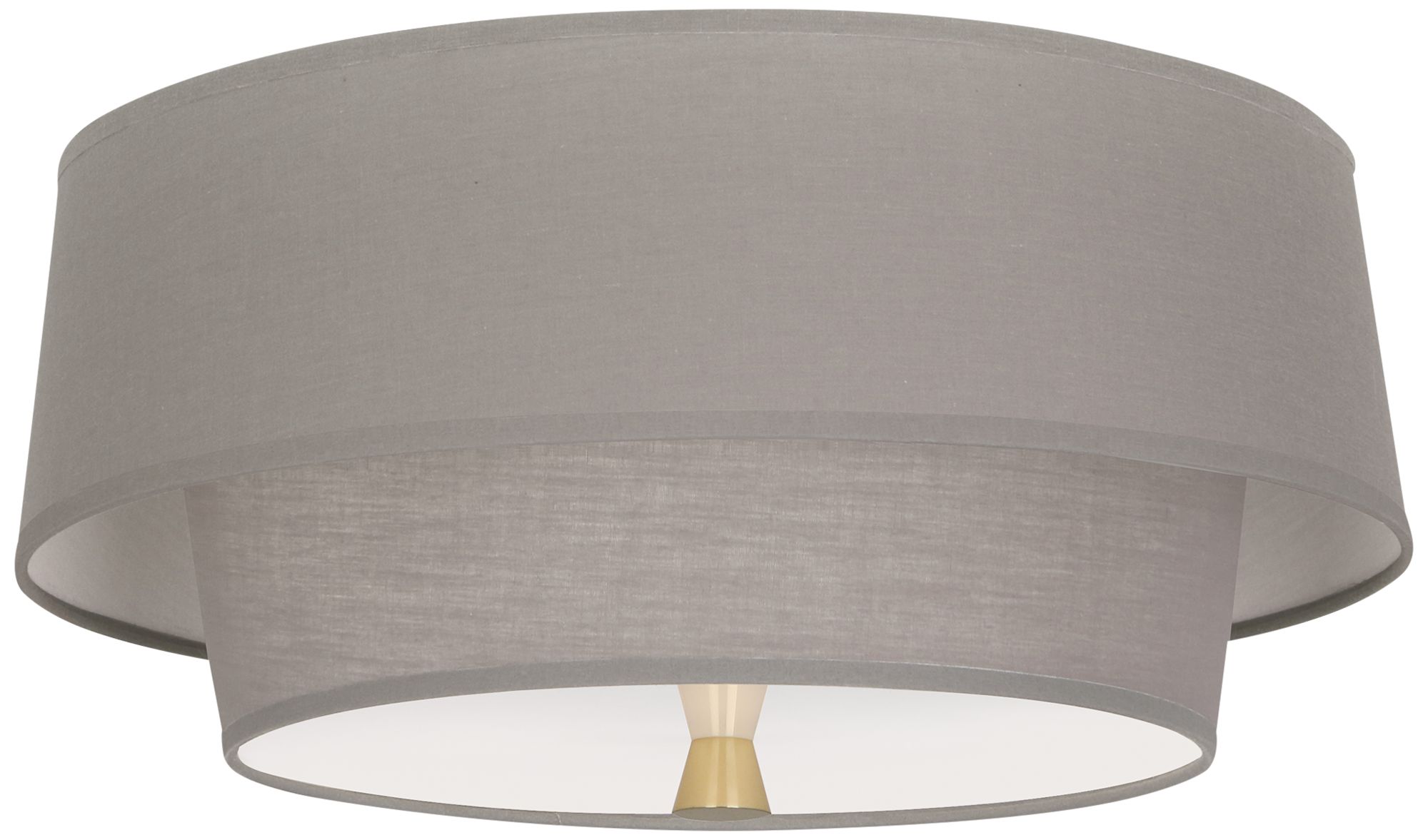Robert Abbey Decker 17" Wide Modern Brass and Dark Grey Ceiling Light