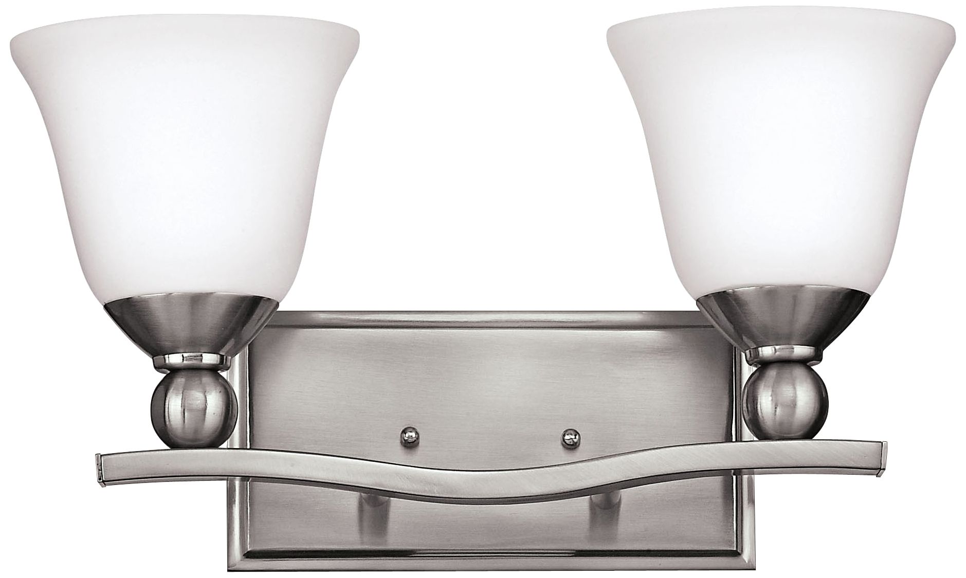 Hinkley Bolla 16" Wide Brushed Nickel 2-Light Bathroom Light