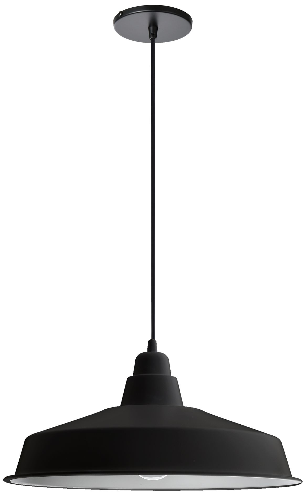 Dainolite Olya 16" Wide Matte Black Finish Pendant