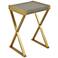 Sands Point 16" Wide Gray and Gold Accent Table