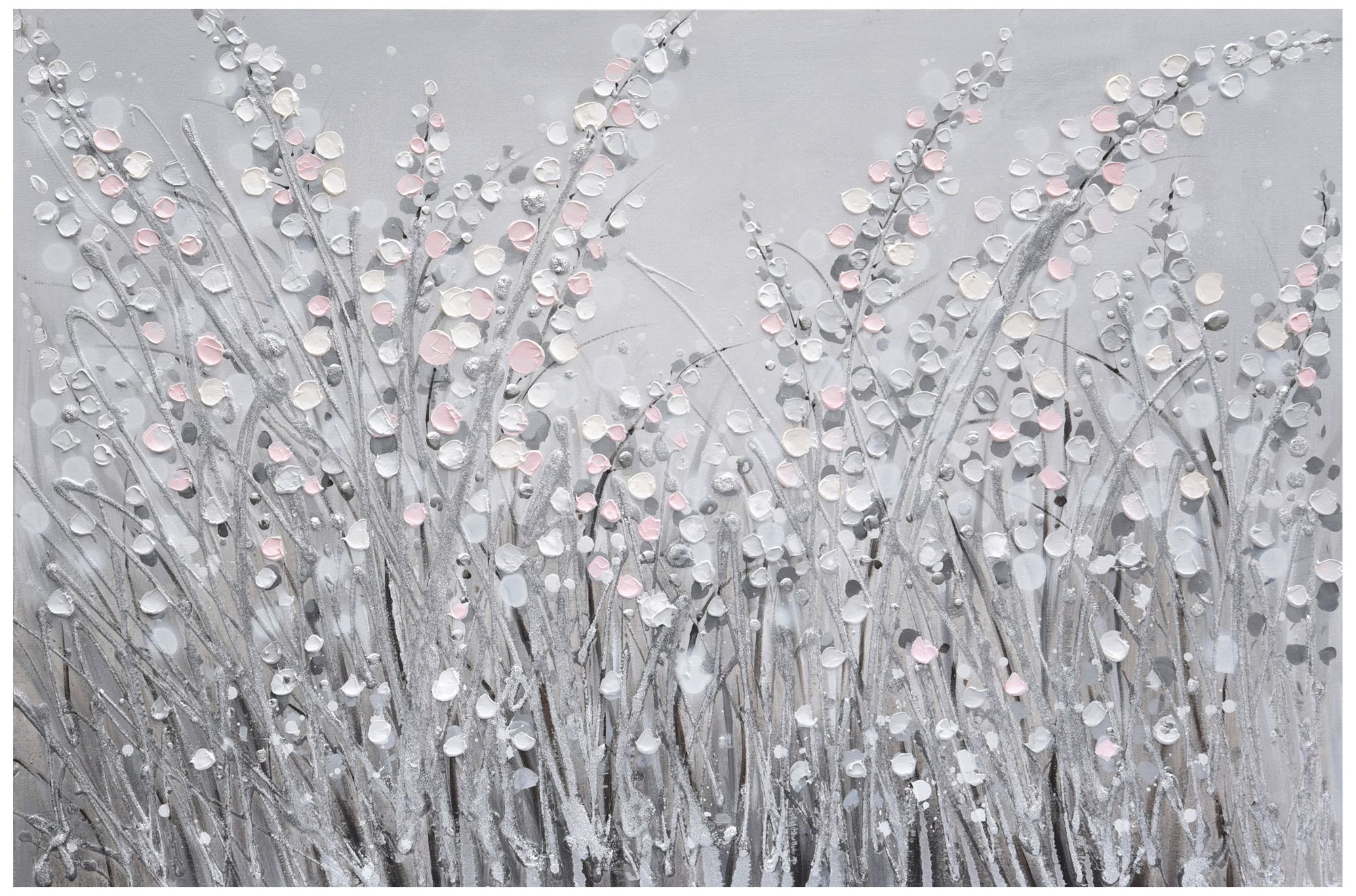 Abstract Floral 47 1/4" Wide Rectangular Wall Art