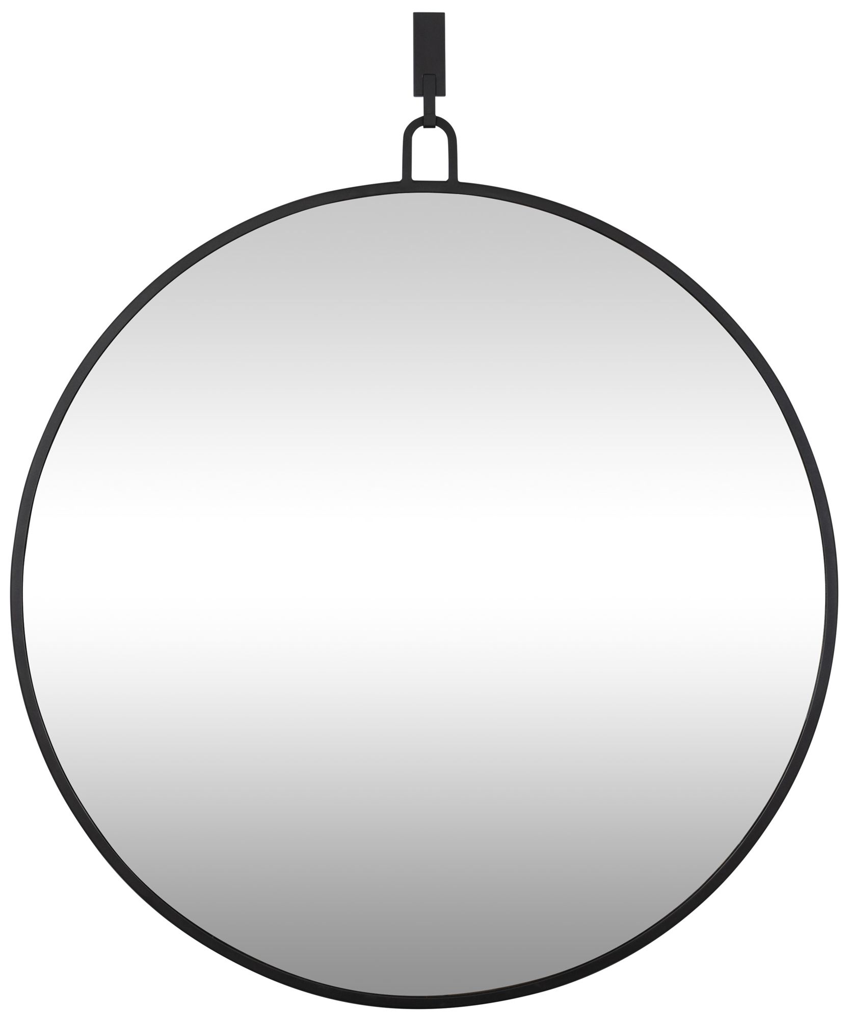 Varaluz Casa Stopwatch Black 40" Round Oversized Wall Mirror