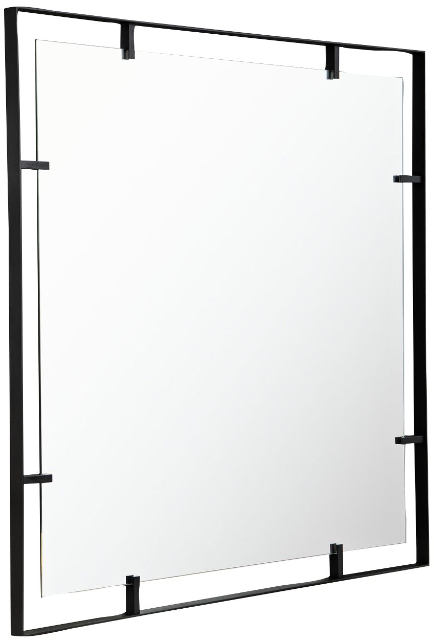 Varaluz Casa Tabon Black 30" Square Wall Mirror
