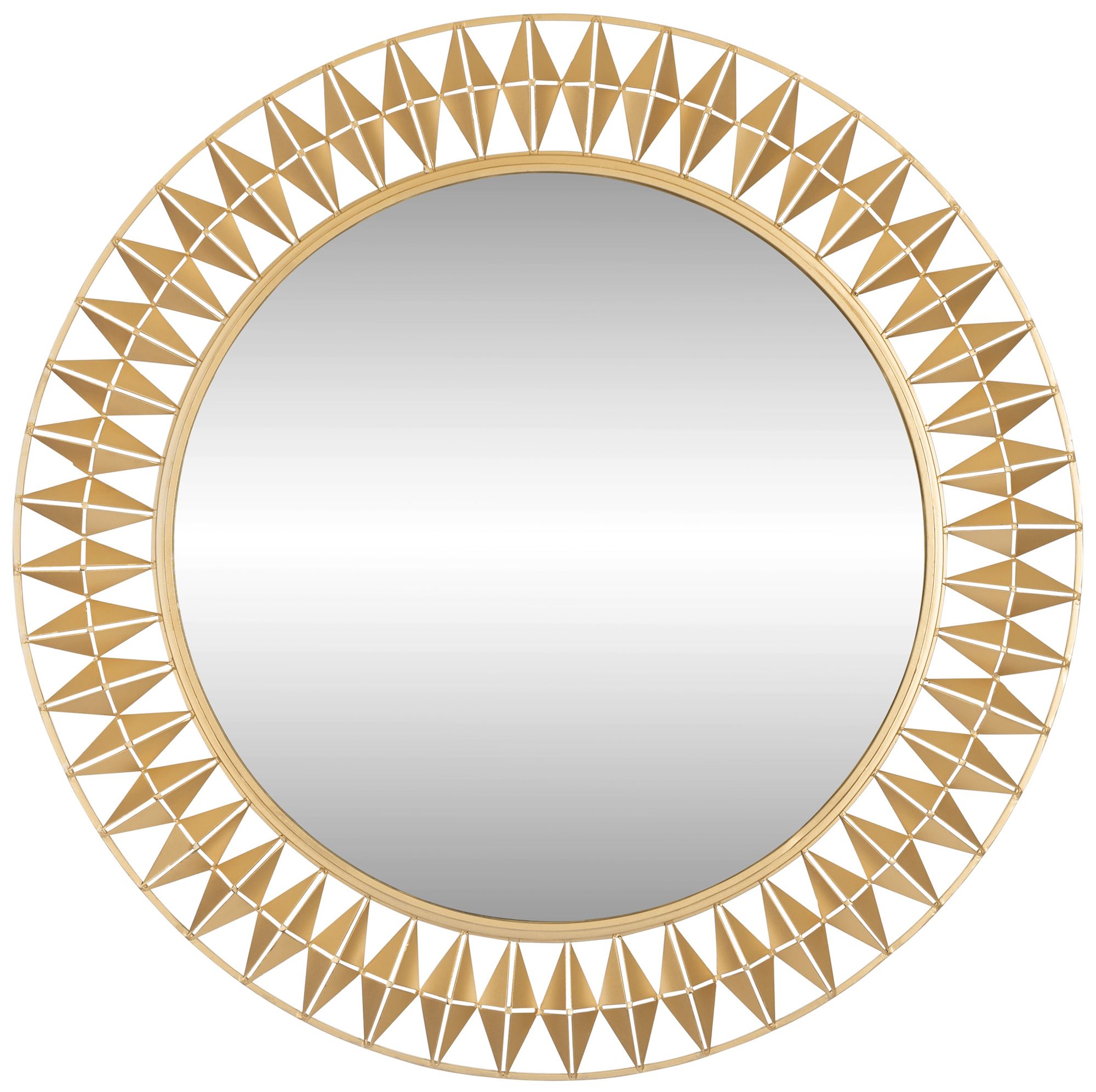 Varaluz Casa Forever French Gold 33" Round Wall Mirror