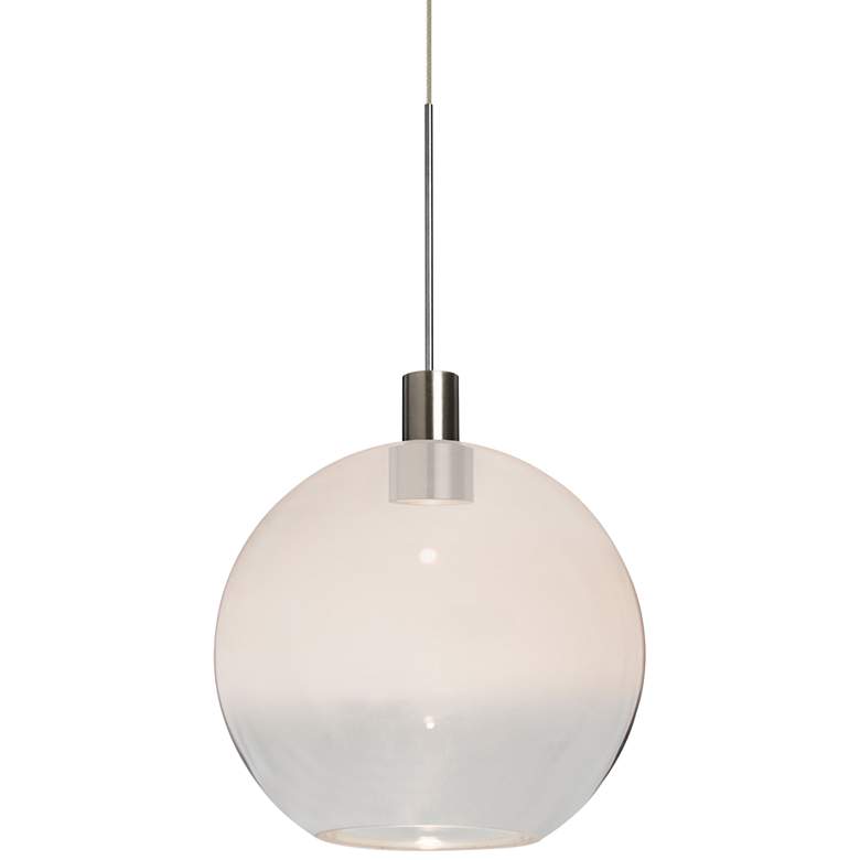 Besa Newton 8 7 3/4&quot;W White and Clear Glass LED Mini Pendant