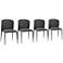 Dason Charcoal and Matte Black Dining Chairs Set of 4