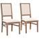 Dexter Stone Linen and Natural Gray Dining Chairs Set of 2