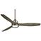 60" Minka Aire Skyhawk Nickel and Driftwood LED Ceiling Fan
