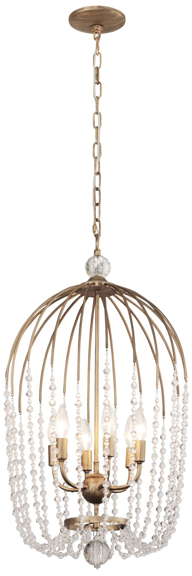Varaluz Voliere 16 3/4"W Havana Gold 6-Light Pendant Light