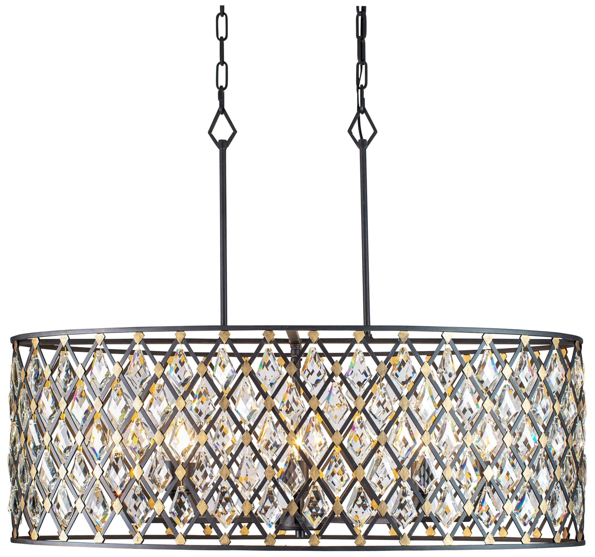 Varaluz Windsor 36"W Carbon and Gold Island Pendant Light