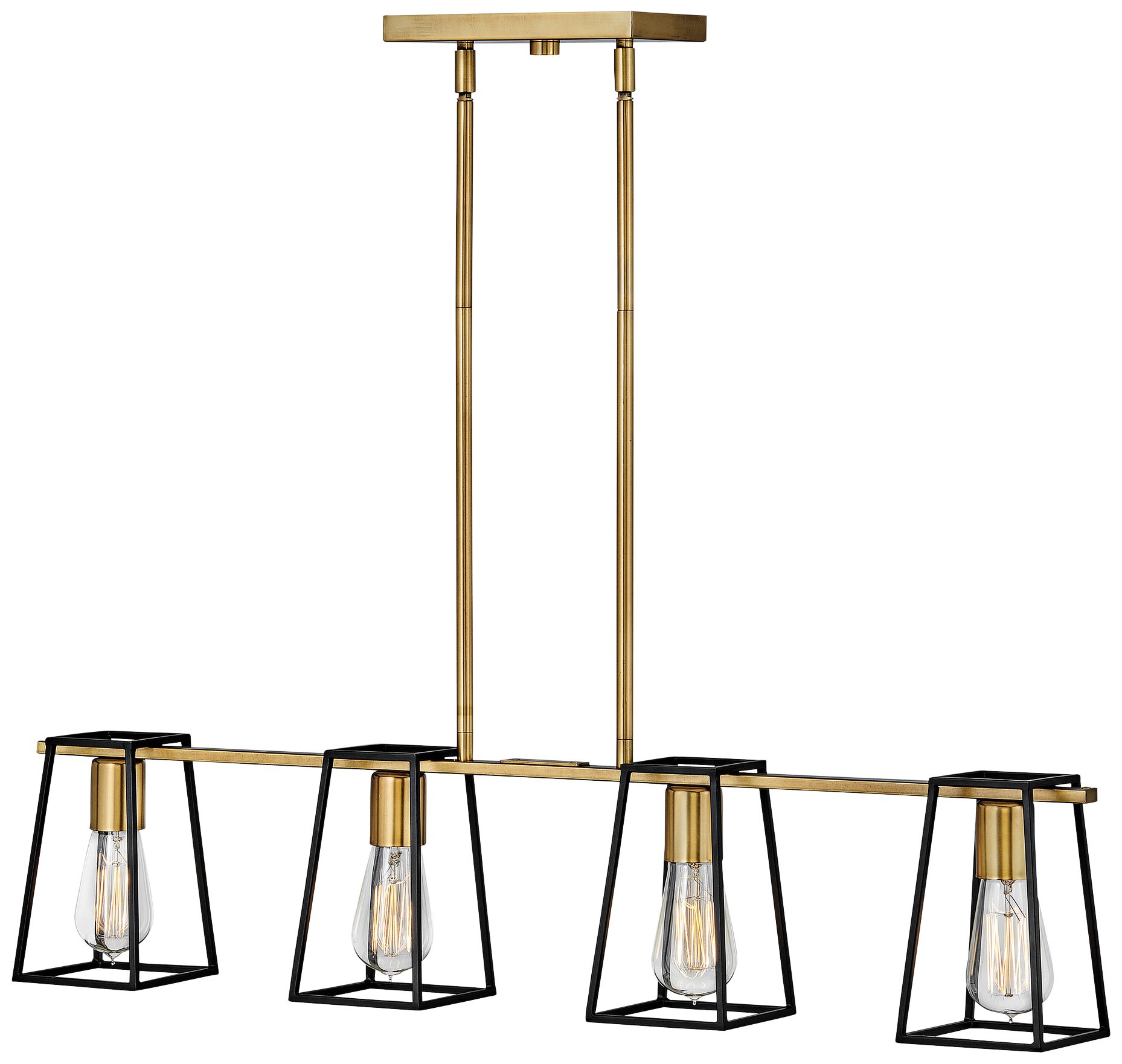 Filmore 33 1/2" Wide Heritage Brass 4-Light Island Pendant