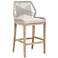 Loom 30" Taupe White Rope and Natural Gray Bar Stool