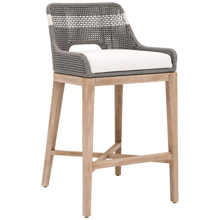 Tapestry 31 Dove Flat And White Rope, 31 High Bar Stools