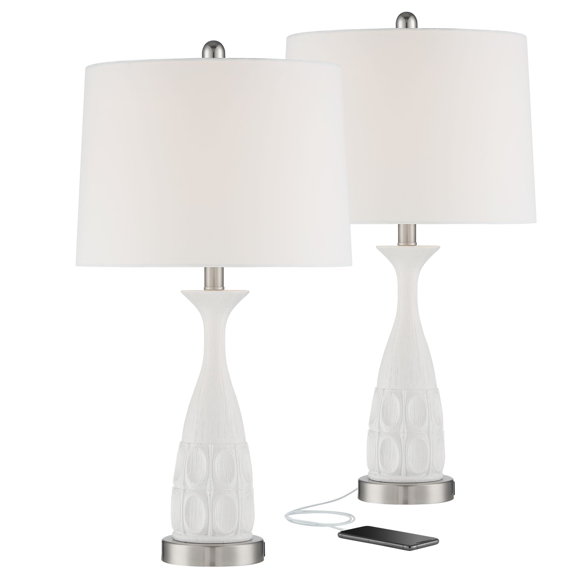 black mid century table lamp